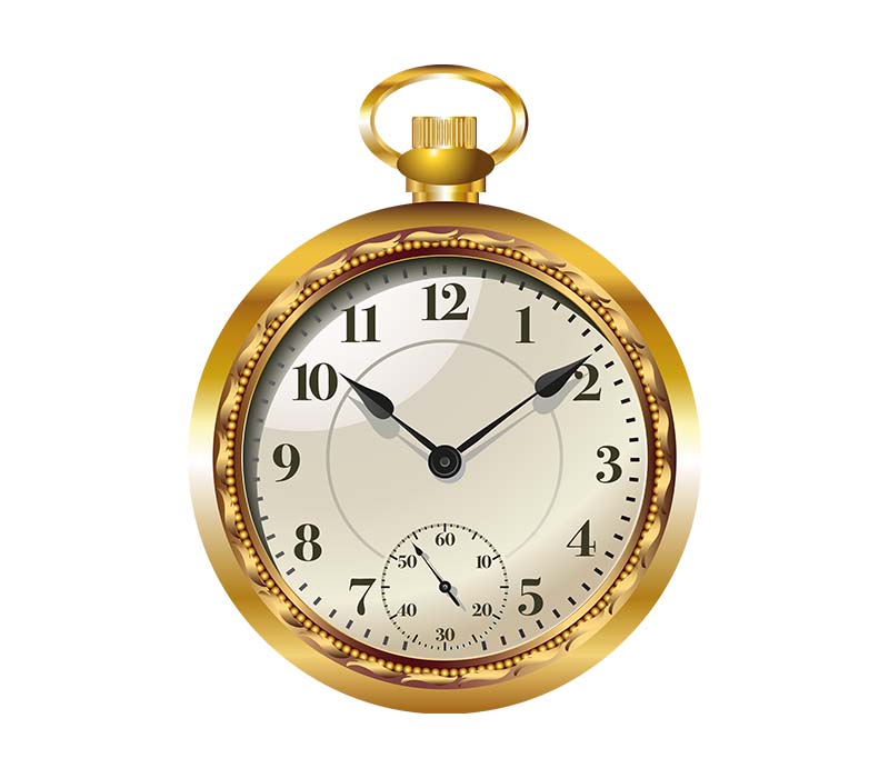 Vintage brass desk clock